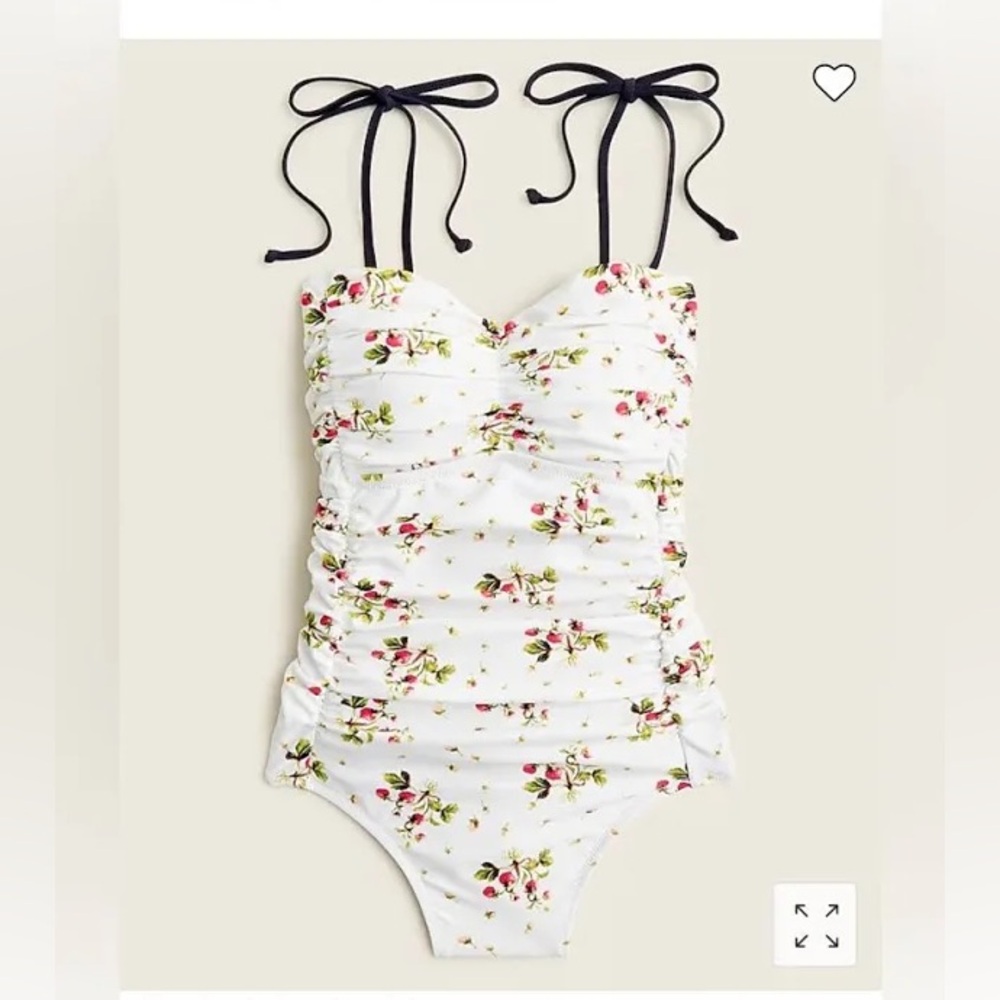 J.Crew one-piece swimsuit in strawberry floral